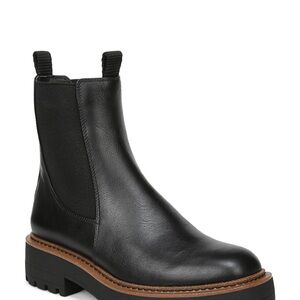 Black Leather Chelsea Boots